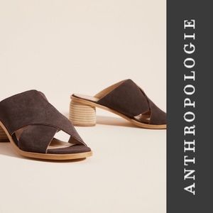 Anthropologie Criss-Cross Heeled Sandals 6.5